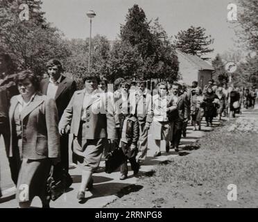 Josip Broz Tito Funeral: House of Flowers in den 1980er Jahren Belgrad, Jugoslawien Stockfoto