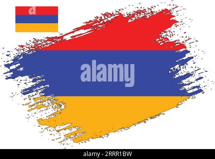 Pinsel Design Armenia Flagge Vektor Stock Vektor