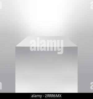 Podium Bühne weiß quadratischer Hintergrund Stock Vektor