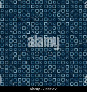 Quadratische runde Ecke geometrische Form nahtloser Musterhintergrund Stock Vektor