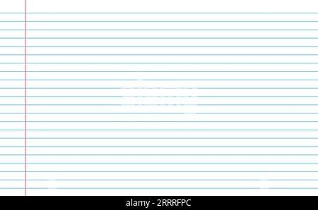 Papierraster horizontale Linien Schule Notizbuch Textur Hintergrund Stock Vektor