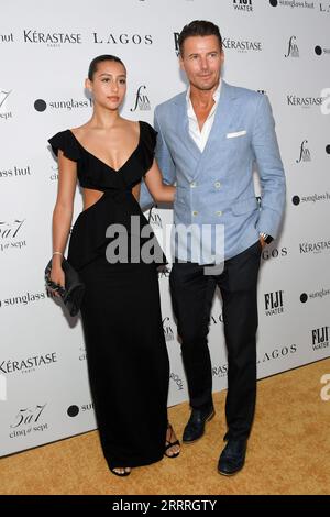 New York, USA. September 2023. Karolina Lundqvist und Alex Lundqvist nahmen am 8. September 2023 an den 10. Jährlichen Fashion Media Awards der Daily Front Row im Rainbow Room in New York Teil. (Foto: Efren Landaos/SIPA USA) Credit: SIPA USA/Alamy Live News Stockfoto