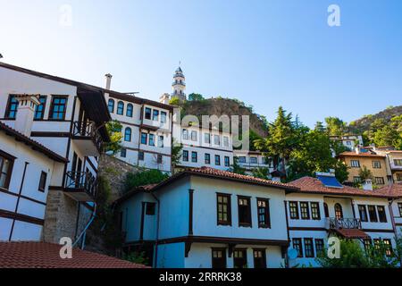 Goynuk Stadtbild. Cittaslow-Städte in Turkiye. Reise zum Hintergrundfoto von Bolu. Stockfoto