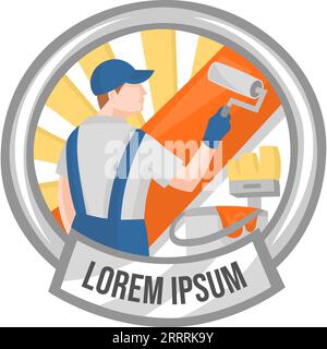 Logo für Malservices. Logo für Malereien - Vektorbild. Unterschiedliche Vorstellungskonzepte Stock Vektor