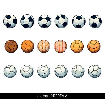 Das Fußballsymbol. Stilisiert im Cartoon-Stil. Stock Vektor