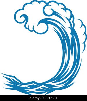 Ocean Wave Splash Vektor-Illustration Stock Vektor