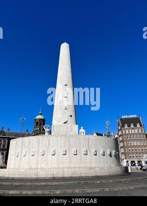 Amsterdam, Niederlande. 26. august 2023. Das Denkmal auf dem Damplein in Amsterdam. Hochwertige Fotos Stockfoto