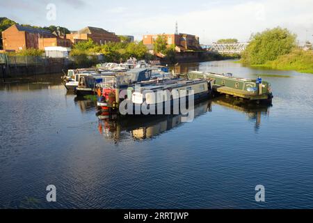 Liegeplätze an der Doncaster Wharf auf der Sheffield and South Yorkshire Navigation Stockfoto