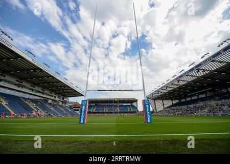 Ein allgemeiner Überblick über den Boden vor dem Spiel Leeds Rhinos vs Wigan Warriors in der Betfred Super League Round 25 im Headingley Stadium, Leeds, Großbritannien, 9. September 2023 (Foto: Craig Cresswell/News Images) Stockfoto