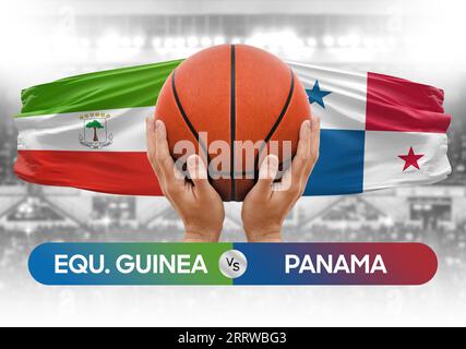 Equatorial Guinea vs Panama nationale Basketballmannschaften Basketballspiel Wettbewerb Cup Konzept Bild Stockfoto