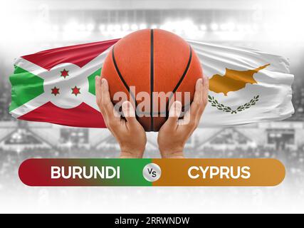 Burundi vs Zypern nationale Basketballmannschaften Basketballspiel Wettbewerb Cup Konzept Bild Stockfoto