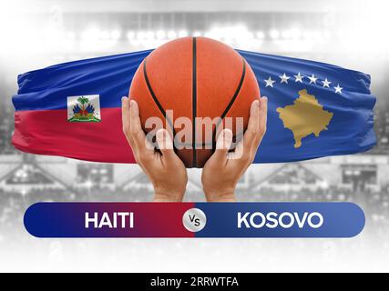 Haiti vs Kosovo nationale Basketballmannschaften Basketballspiel Wettbewerb Cup Konzept Bild Stockfoto