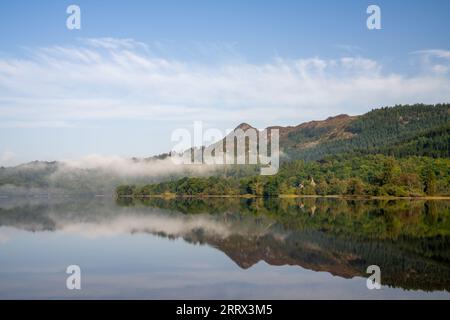 Loch Achray im September Stockfoto