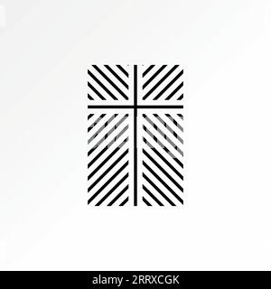 Logo Design Grafik Konzept kreative abstrakte Premium Vektor Vorrat einfache einzigartige Kunstmuster christian Kreuz Kirche. In Bezug auf die Religion im Inneren Stock Vektor