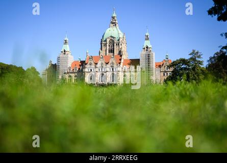 Hannover, Deutschland. September 2023. Das Neue Rathaus. Quelle: Julian Stratenschulte/dpa/Alamy Live News Stockfoto