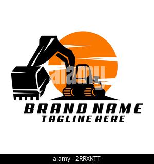 Bagger Moon Modern Logo Design Vektor Stock Vektor