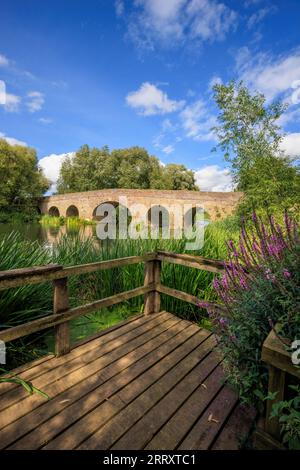 Pershore Old Bridge über den Fluss Avon, Worcestershire, England Stockfoto