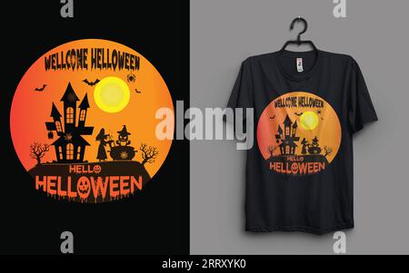 Halloween-T-Shirt-Design Stock Vektor