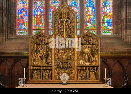 Das Triptychon von Brougham in Carlisle Cathedral, Carlisle, Cumbria Stockfoto