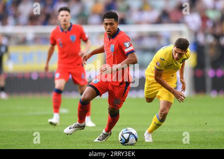 Breslau, Polen. September 2023. Jude Bellingham während des Qualifikationsspiels zur UEFA EURO 2024 zwischen der Ukraine und England im Stadion Wroclaw am 9. September 2023 in Wroclaw, Polen. (Foto: PressFocus/SIPA USA) Credit: SIPA USA/Alamy Live News Stockfoto