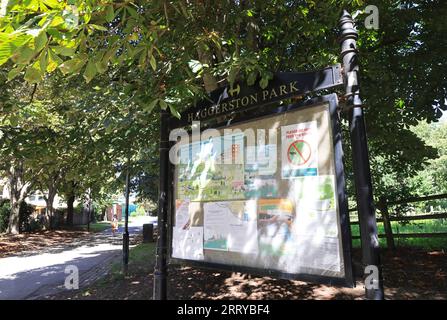 Haggerston Park, neben Hackney City Farm, im Osten Londons, Großbritannien Stockfoto