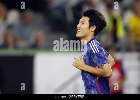 WOLFSBURG - Hiroki Sakai aus Japan während des Freundschaftsspiels zwischen Deutschland und Japan in der Volkswagen Arena am 9. September 2023 in Wolfsburg. ANP | Hollandse Hoogte | BART STOUTJESDIJK Stockfoto