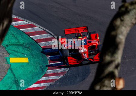 Monterey, KALIFORNIEN, USA. September 2023. Der INDYCAR-Fahrer BENJAMIN PEDERSEN (R) (55) aus Kopenhagen, Dänemark, reist durch die Kurven während eines Trainings für den Firestone Grand Prix von Monterey auf dem WeatherTech Raceway Laguna Seca in Monterey, KALIFORNIEN. (Bild: © Riley S Bridges Grindstone Media/ASP) NUR REDAKTIONELLE VERWENDUNG! Nicht für kommerzielle ZWECKE! Stockfoto