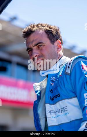 Monterey, KALIFORNIEN, USA. September 2023. Der INDYCAR-Fahrer DEVLIN DeFRANCESCO (29) aus Toronto, Kanada, bereitet sich auf das Training für den Firestone Grand Prix von Monterey auf dem WeatherTech Raceway Laguna Seca in Monterey, KALIFORNIEN, vor. (Bild: © Walter G Arce SR Grindstone Medi/ASP) NUR REDAKTIONELLE VERWENDUNG! Nicht für kommerzielle ZWECKE! Stockfoto