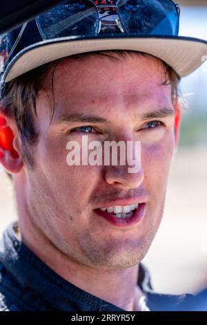 Monterey, KALIFORNIEN, USA. September 2023. INDYCAR NXT von MATT BRABHAM (76) aus Indianapolis, Indiana, bereitet sich auf das Training für den Firestone Grand Prix von Monterey auf dem WeatherTech Raceway Laguna Seca in Monterey vor. (Bild: © Walter G Arce SR Grindstone Medi/ASP) NUR REDAKTIONELLE VERWENDUNG! Nicht für kommerzielle ZWECKE! Stockfoto