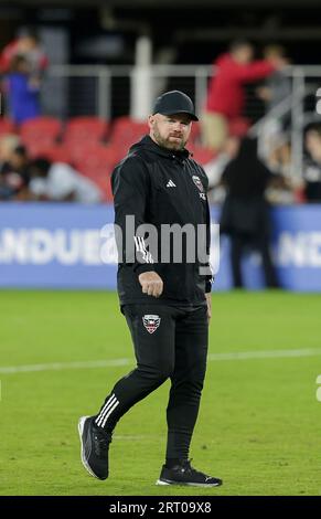Washington DC, USA. 9. September 2023: Wayne Rooney, Head Coach (hc) von D.C. United, verlässt das Feld nach einem MLS-Fußballspiel zwischen den D.C. United und den San Jose Earthquakes auf dem Audi Field in Washington DC. Justin Cooper/CSM Credit: CAL Sport Media/Alamy Live News Stockfoto