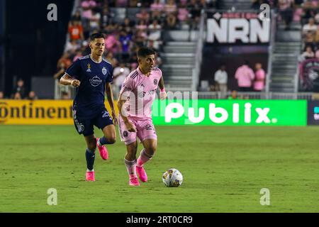 Florida, USA, 9. September 2023, Inter Miami CF gegen Sporting Kansas City City, MLS, Ergebnis: Inter Miami 3 Sporting KC 2. Quelle: CHRIS ARJOON/Alamy Live News Stockfoto