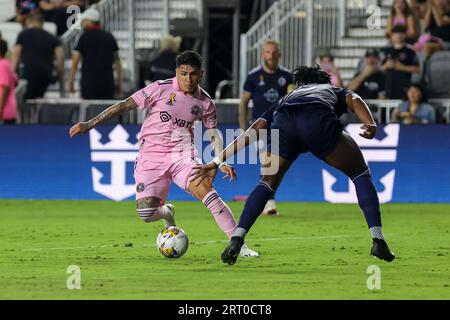 Florida, USA, 9. September 2023, Inter Miami CF gegen Sporting Kansas City City, MLS, Ergebnis: Inter Miami 3 Sporting KC 2. Quelle: CHRIS ARJOON/Alamy Live News Stockfoto