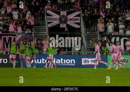 Florida, USA, 9. September 2023, Inter Miami CF gegen Sporting Kansas City City, MLS, Ergebnis: Inter Miami 3 Sporting KC 2. Quelle: CHRIS ARJOON/Alamy Live News Stockfoto