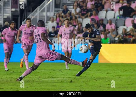 Florida, USA, 9. September 2023, Inter Miami CF gegen Sporting Kansas City City, MLS, Ergebnis: Inter Miami 3 Sporting KC 2. Quelle: CHRIS ARJOON/Alamy Live News Stockfoto