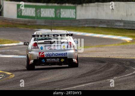 Sandown Park, Australien. 10. September 2023. Andrew Cook fährt weiter nach unten in Kurve 9. Quelle: James Forrester/Alamy Live News Stockfoto