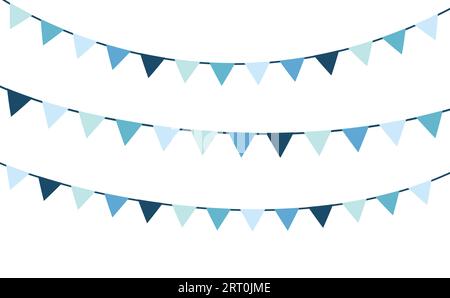 Party-Flagge Girlande Feier auf weißem Hintergrund Stock Vektor
