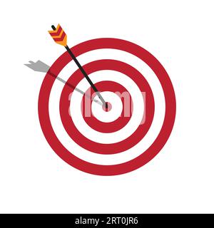 Bogenschießen Ziel Pfeil Ziel Ziel erreichen Stock Vektor
