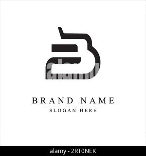 Logo mit dem Buchstaben B für Unternehmen aller Art. B-Letter-Logo-Design. Modernes abstraktes B-Logo. Stock Vektor