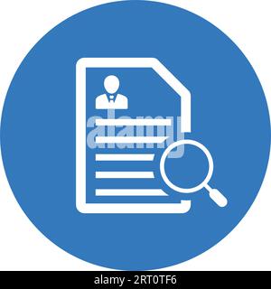 SEO CV-Symbol. Flache Vektorgrafiken aus EPS werden in Infografiken, Webdesign, Präsentationen und auf gedruckten Materialien verwendet. Stock Vektor