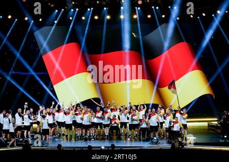 Sportler aus Deutschland bei der Eröffnung der Invictus Games Düsseldorf 2023 in der Merkur Spiel-Arena. Düsseldorf, 09.09.2023 Stockfoto