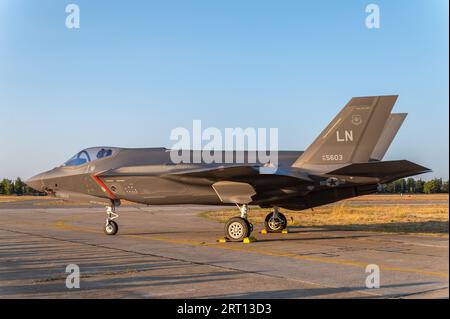 US Air Force F-35 Kampfflugzeug am Boden Stockfoto