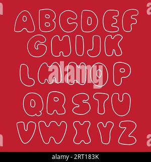 Handgezeichnetes Alphabet im Doodle-Stil. Stock Vektor
