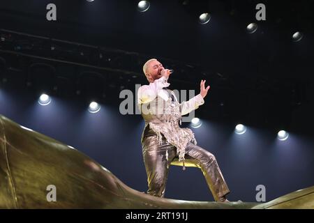 Houston, Texas, Usa. September 2023. Sam Smith spielt am 8. September 2023 im Toyota Center in Houston, Texas. (Foto: Reginald Mathalone/NurPhoto) Credit: NurPhoto SRL/Alamy Live News Stockfoto