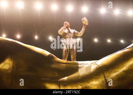 Houston, Texas, Usa. September 2023. Sam Smith spielt am 8. September 2023 im Toyota Center in Houston, Texas. (Foto: Reginald Mathalone/NurPhoto) Credit: NurPhoto SRL/Alamy Live News Stockfoto