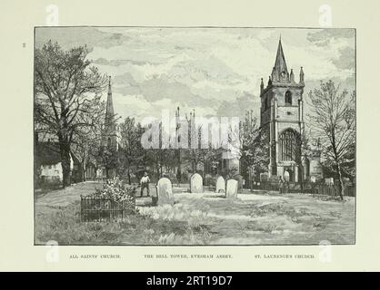 Der Bell Tower Evesham Abbey wurde von Saint Egwin in Evesham in Worcestershire, England zwischen 700 und 710 aus dem Buch Cathedrals, Abbeys and Churches of England and Wales : Descriptive, Historical, Pictorial von Bonney, T. G. (Thomas George), 1833-1923; Publisher London : Cassell 1890 gegründet Stockfoto