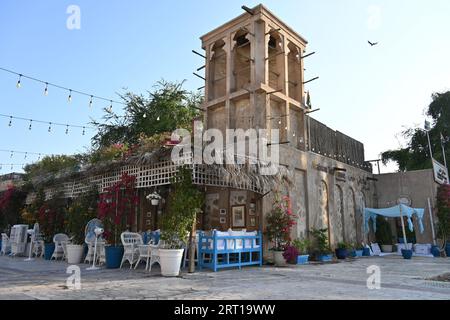 Das Arabian Tea House Restaurant in Deira, einem historisch bedeutsamen Viertel in Dubai, Vereinigte Arabische Emirate Stockfoto