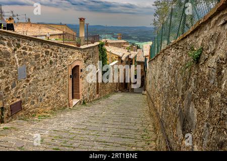 In den Straßen von Montalcino in Val d Orcia, Toskana, Italien Stockfoto