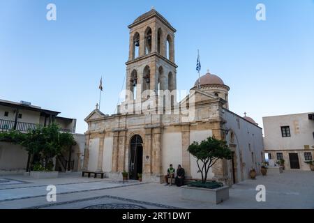 Kreta, Griechenland, 20. September 2021: Außenansicht des historischen Klosters Gonia Odigitria Stockfoto