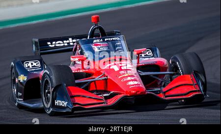 September 2023 Monterey, CA, USA Team Penske Fahrer will Power (12) aus Australien kommt aus den 5 während des Firestone Grand Prix von Monterey IndyCar Training 2 auf dem WeatherTech Raceway Laguna Seca Monterey, CA Thurman James/CSM Stockfoto