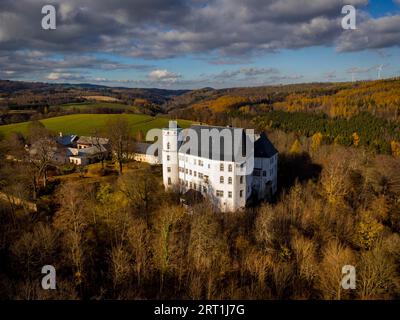 Schloss Baerenstein im östlichen Erzgebirge Stockfoto